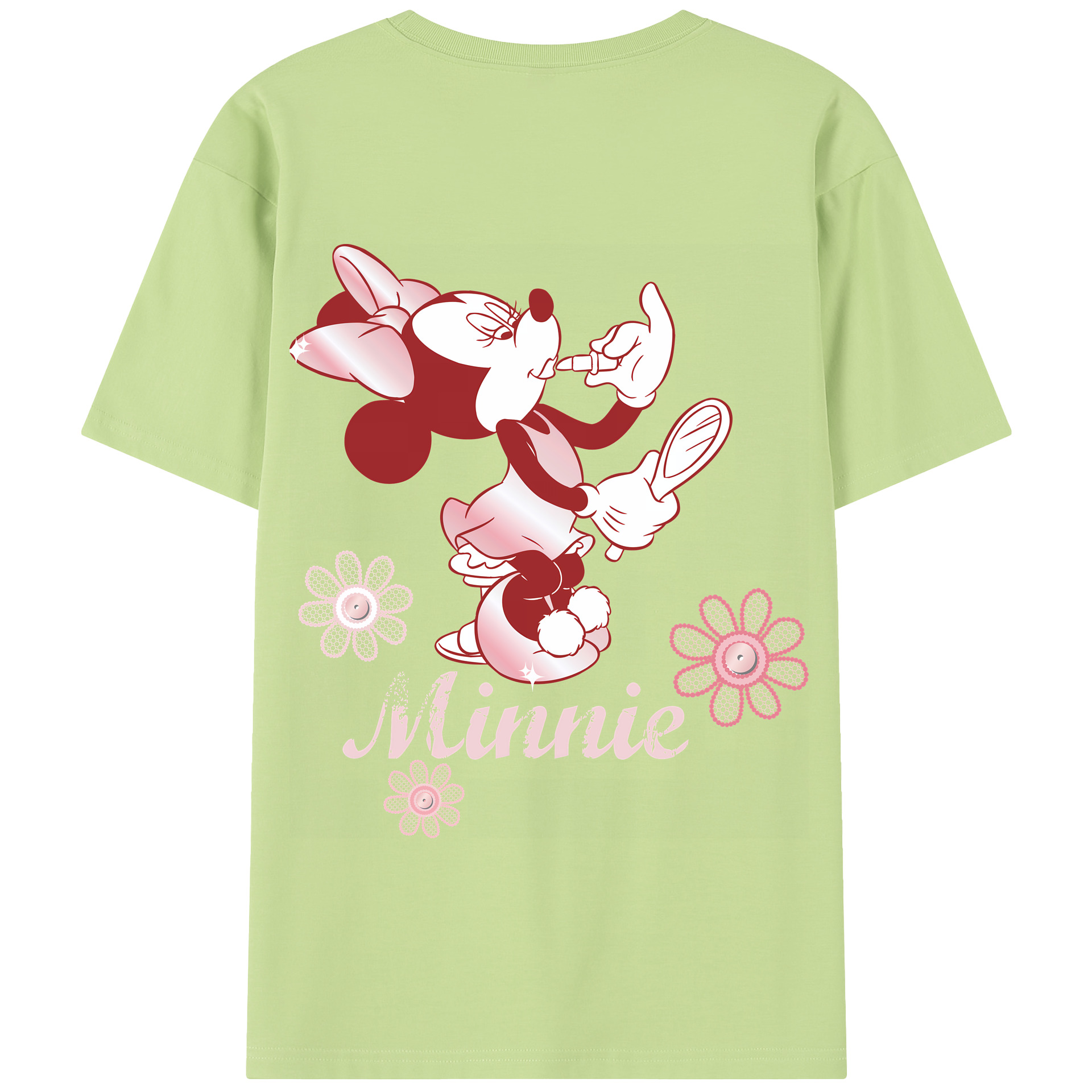 （画像用） ミッキーマウス Mickey Mouse 綿100％半袖Tシャツ（背面プリント）